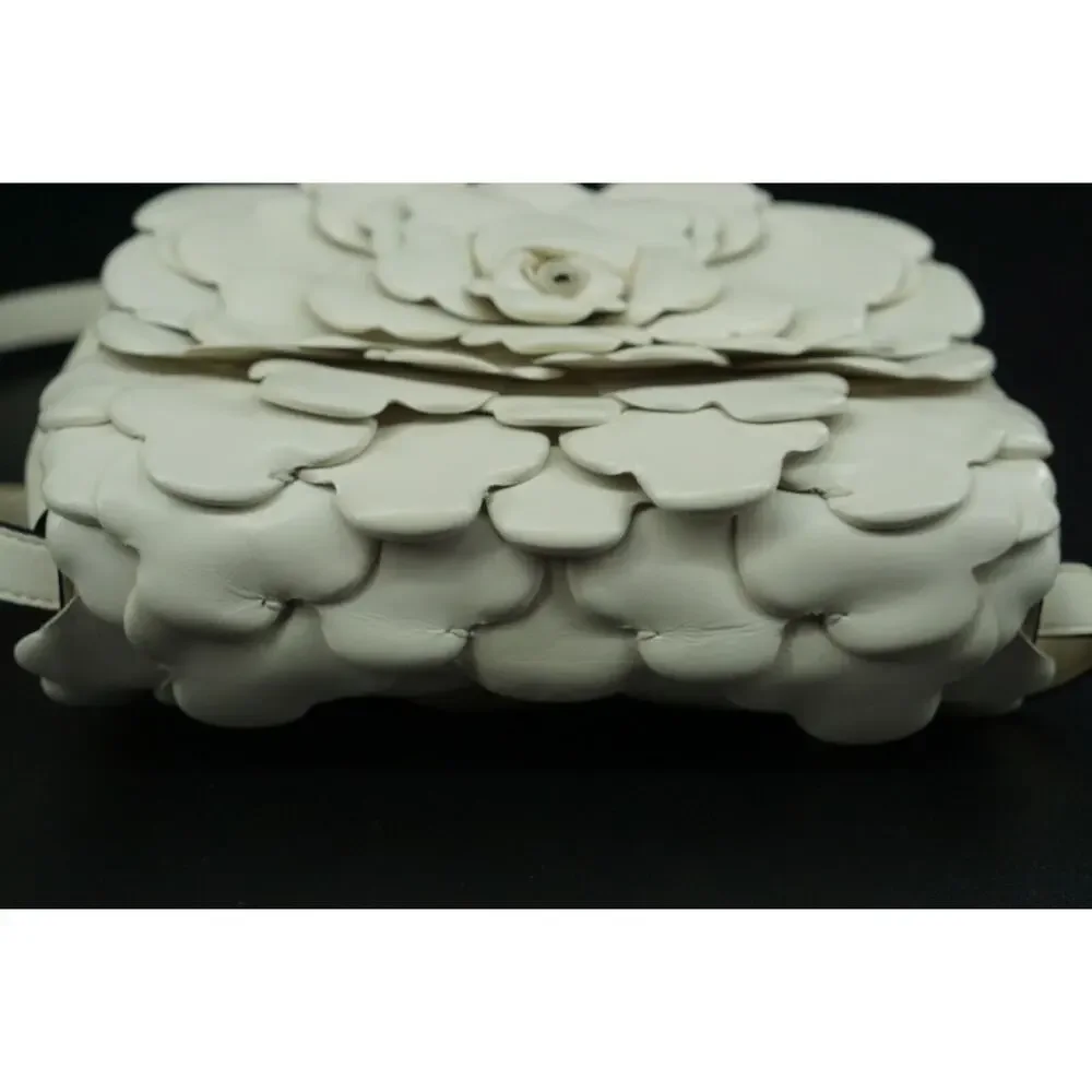 Valentino Garavani Atelier Rose 03 Small Leather Shoulder Bag Ivory Flower $2995